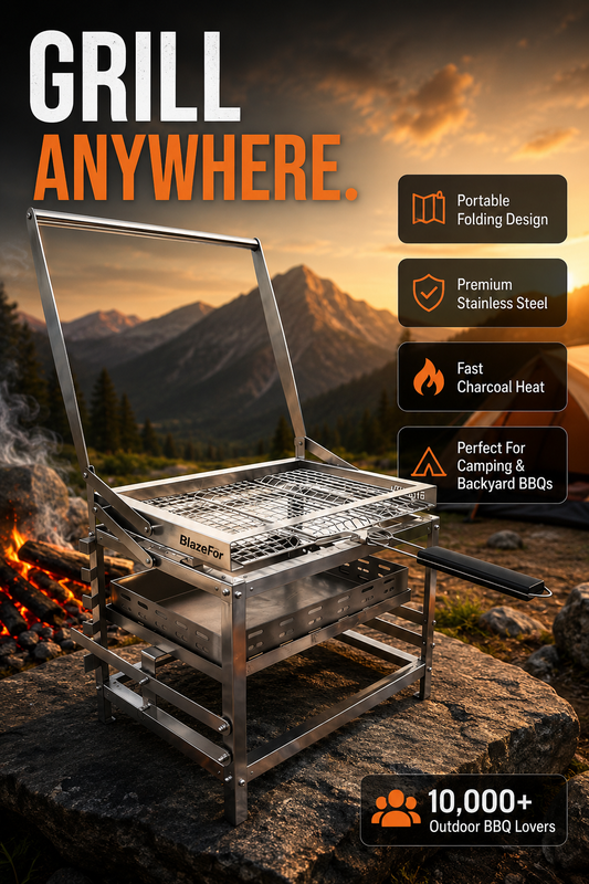Blaze For F1 Adjustable Charcoal Rotating Grill