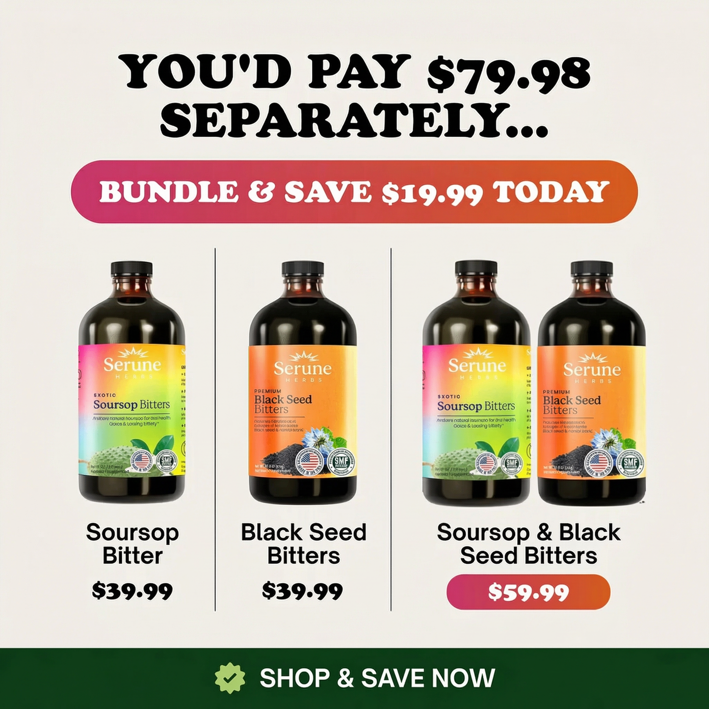 1 Soursop Bitters + 1 Black Seed Bitters